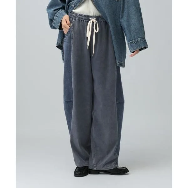 ワイドパンツ ジーンズ デニム デニムパンツ デニムドッキングパンツ 1023674 レディース