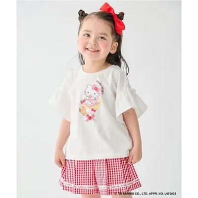 tシャツ 「サンリオキャラクターズ×ANY KIDS」ひんやり ファンシーフリル袖Tシャツ キッズ 子供服 女の子