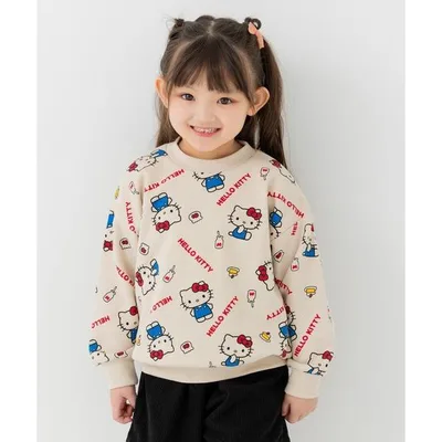 トレーナー 「サンリオ」総柄プリント 裏毛トレーナー キッズ 子供服 女の子