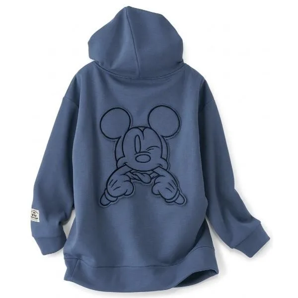 ブルゾン アウター 「Disney」「ミッキー」MKアップリケゆるパーカー レディース