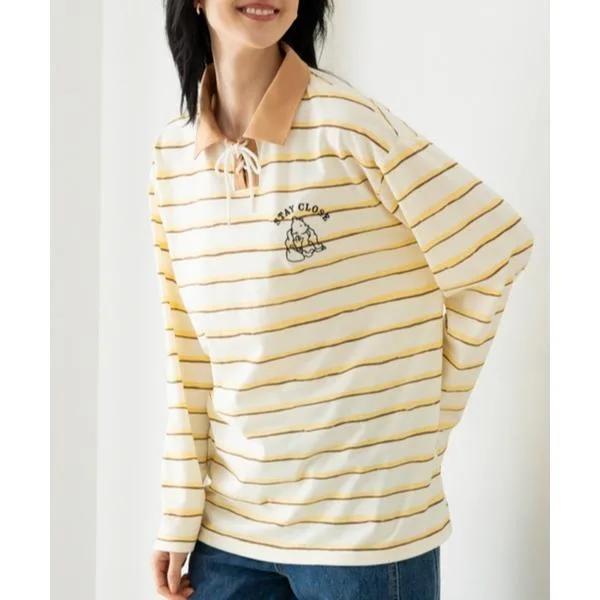 tシャツ 「Disney」「プー」PHボーダープルオーバー レディース