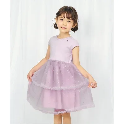 ワンピース チュールドッキングワンピース キッズ 子供服 女の子