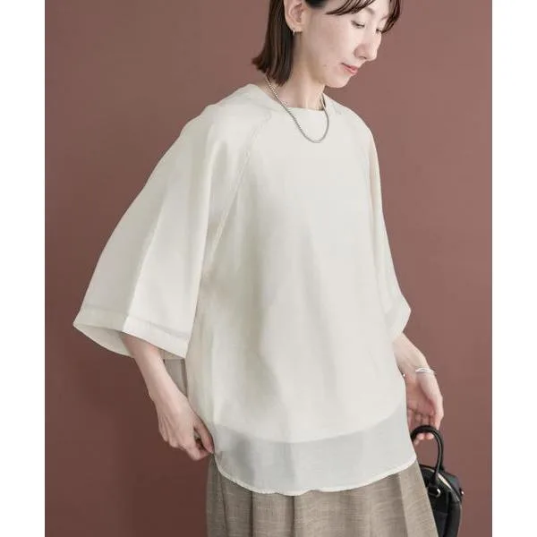 t-shirt organza layered t-shirt ladies