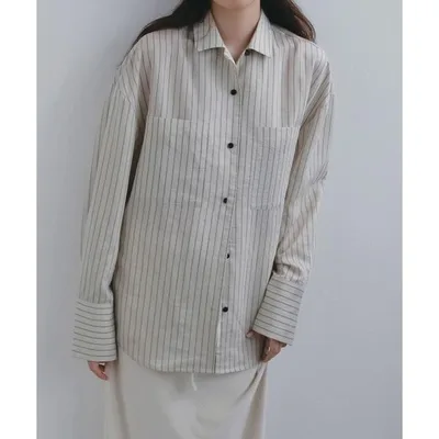 ブラウス シャツ Opencollar Stripe Shirts レディース