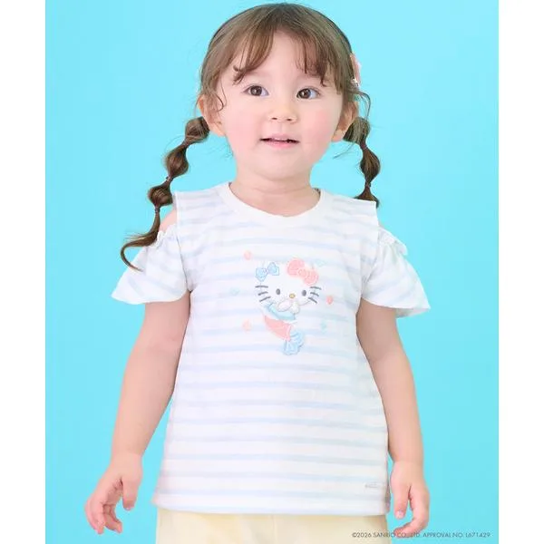 tシャツ 「サンリオキャラクターズ/冷感」肩あきグラフィック半袖Tシャツ キッズ 子供服 女の子