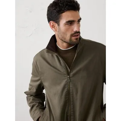 コート ジャケット BANANA REPUBLIC FACTORY STORE ピーチドコットンジップジャケット メンズ