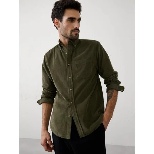 シャツ BANANA REPUBLIC FACTORY STORE ファインウェールコーデュロイシャツ メンズ