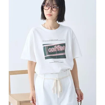 tシャツ 半袖 「遮熱」刺繍&フォトプリントTシャツ レディース