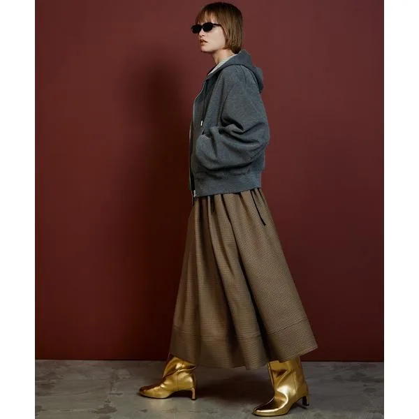 スカート 「2026Autumn PRE-ORDER」Wide Tuck Volume Skirt/ワイドタックボリュームスカート