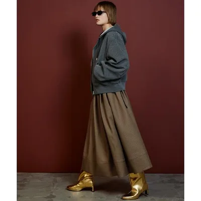 スカート 「2026Autumn PRE-ORDER」Wide Tuck Volume Skirt/ワイドタックボリュームスカート