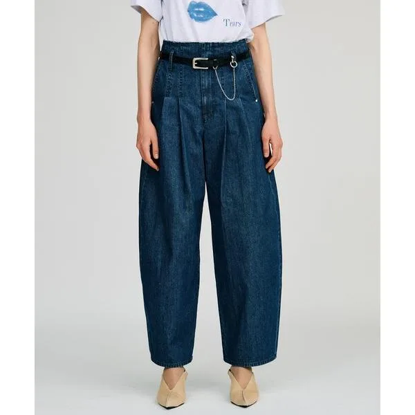 ワイドパンツ ジーンズ デニム デニムパンツ 「2026Autumn Pre-Order」タックコクーンデニムパンツ / Tuck Cocoon Denim Pants レディース