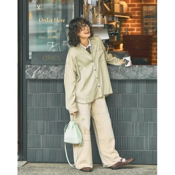 ワイドパンツ ジーンズ デニム デニムパンツ ボーイフレンドニーパンツ 「NKJ 2026AW」 レディース