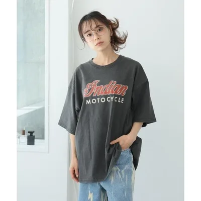 tシャツ 半袖 INDIAN MOTOCYCLE ピグメントロゴTシャツ レディース メンズ