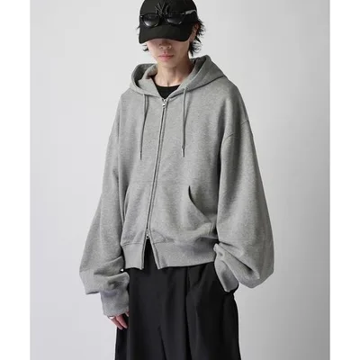 パーカー 「Neucon」VOLUME DOUBLE ZIP HOODIE / ボリュームダブルジップスウェットパーカー / セットアップ対応 メンズ