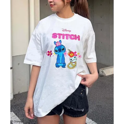 tシャツ 半袖 「Disney/ディズニー/スティッチ」オーバーTシャツ レディース メンズ