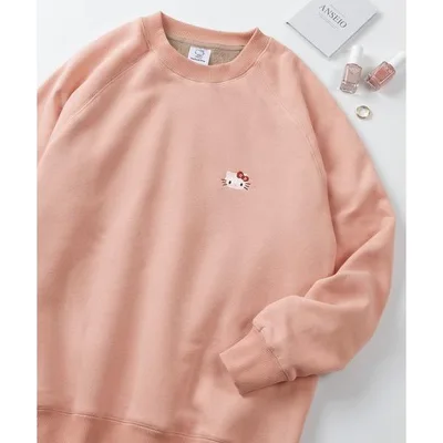 トレーナー スウェット 裏起毛 「71」「Sanrio/サンリオ」ハローキティ 裏シャギー クルーネック スウェット/フロントプリント/ワンポイント刺繍/レディー…