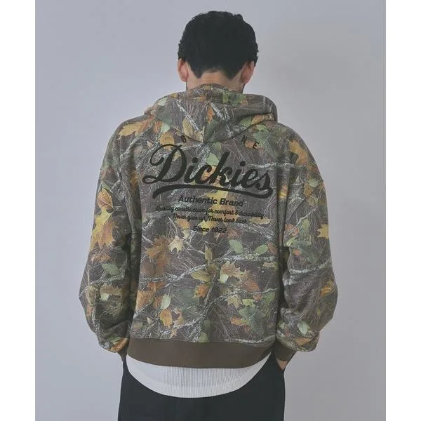 パーカー 「GENUINE Dickies/ジェニュイン ディッキーズ」ワンポイント刺繍 裏毛ZIPパーカー メンズ