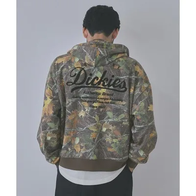 パーカー 「GENUINE Dickies/ジェニュイン ディッキーズ」ワンポイント刺繍 裏毛ZIPパーカー メンズ