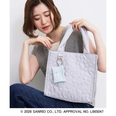 Quilted Tote Bag "Cinnamoroll & Little Twin Stars" Hoshi Quilt Pouch Charm Tote Women's