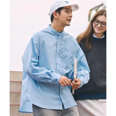 シャツ 「MULTI FUNCTIONALシリーズ」オーバーサイズ バンドカラー 長袖シャツ / 抗菌防臭・イージーケア「THE CRAFT CREW PRODUCTS」 メンズ レディース