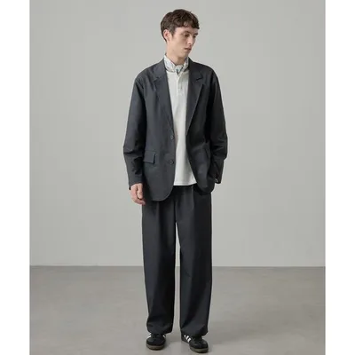 セットアップ 「EASENCE」ドライツイル ストレッチ セットアップ テーラードジャケット&ワイドパンツ / UVカット メンズ