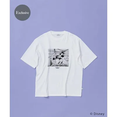 tシャツ 別注/Disney/フロッキープリントTシャツ メンズ