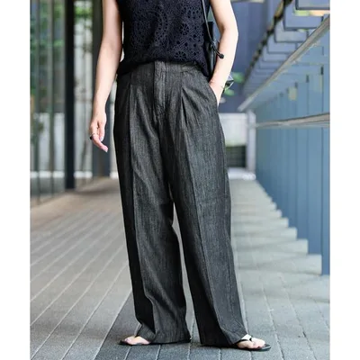 ワイドパンツ ジーンズ デニム デニムパンツ ウォッシャブル / DU JOUR / デュ ジュール MODERN SLACKS JEAN レディース