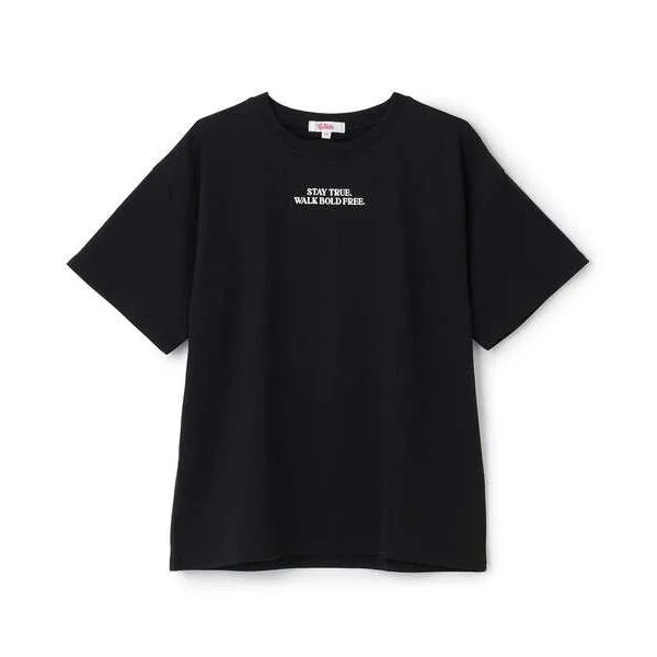 tシャツ 「デイリープライス」「ピンクマテ・綿100%」発泡バックロゴ半袖T キッズ 子供服 女の子