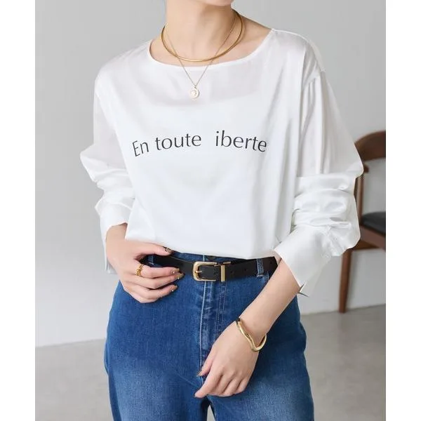 Blouse Shirt Office Casual/Sleeve Cuff Design T-blouse/WEB Limited Colors Women's