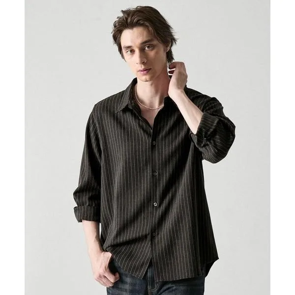 シャツ 「CLEL」Linen Blend Regular Collar Shirt / リネンブレンド レギュラーカラーシャツ「セットアップ対応」 メンズ レディース