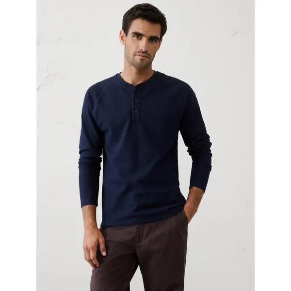 ヘンリーネック tシャツ BANANA REPUBLIC FACTORY STORE ワッフルヘンリーTシャツ メンズ