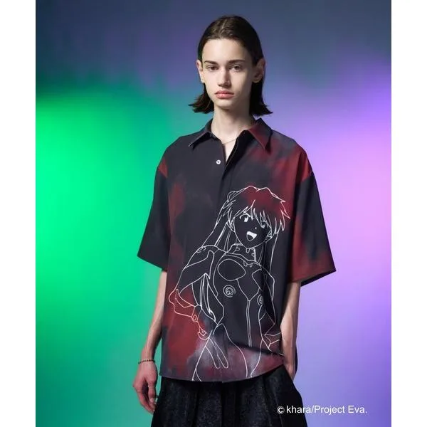 シャツ 半袖 「新世紀エヴァンゲリオン×HARE」ブラーガラシャツ(HARE) メンズ レディース