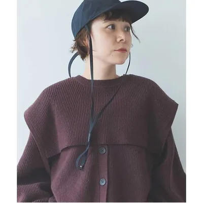 ストール マフラー 7G wool knit 2way vest レディース