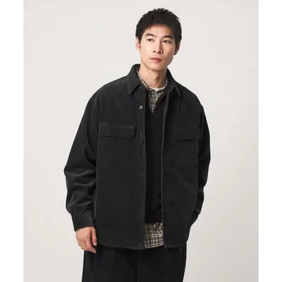 シャツ FINE BASIC スビン コーデュロイ CPO 長袖 シャツ メンズ