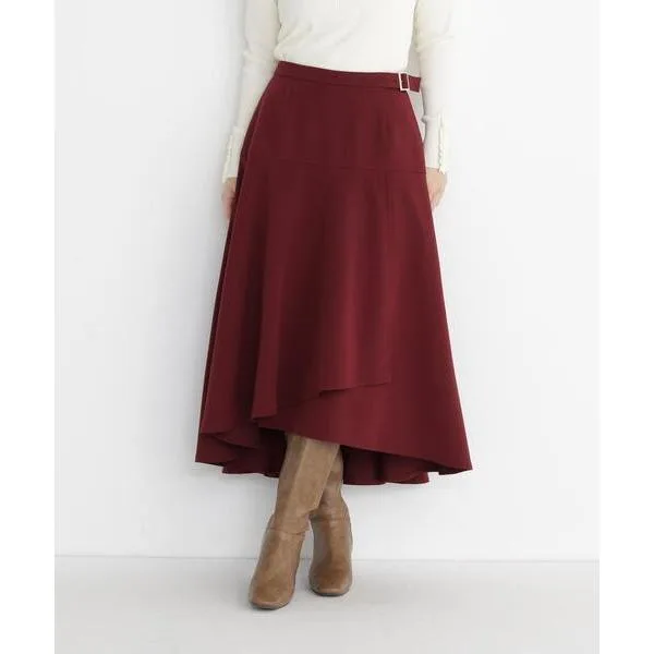 ロング スカート アシメラッフルスカート