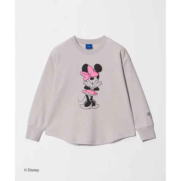 tシャツ 「別注」「URBAMENT」ミニーマウス ロングスリーブ Tシャツ / キッズ 140cm-150cm キッズ 子供服 女の子