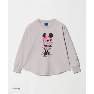 tシャツ 「別注」「URBAMENT」ミニーマウス ロングスリーブ Tシャツ / キッズ 140cm-150cm キッズ 子供服 女の子