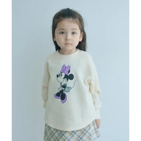 tシャツ 「別注」「URBAMENT」ミニーマウス ロングスリーブ Tシャツ / キッズ 100cm-130cm キッズ 子供服 女の子