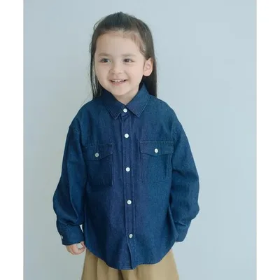 ブラウス シャツ デニム シャツ / キッズ 100cm-160cm キッズ 子供服 男の子 女の子