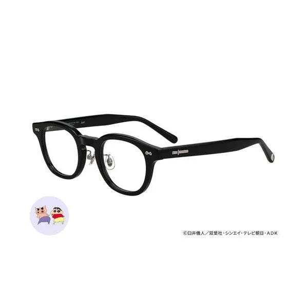 伊達メガネ メガネ 眼鏡 Zoff|クレヨンしんちゃん「しんちゃん&ぶりぶりざえもんモデル」ウェリントン型 メガネ|軽量 太縁 黒縁フレーム 眼鏡 検眼調整…