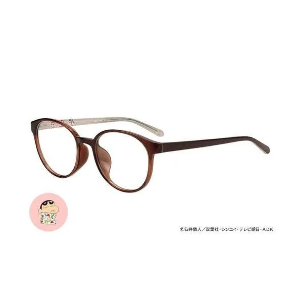 伊達メガネ メガネ 眼鏡 Zoff|クレヨンしんちゃん「しんちゃんモデル」ボストン型 メガネ|軽量 太縁 黒縁フレーム 眼鏡 検眼調整 伊達メガネ 度付きレン…