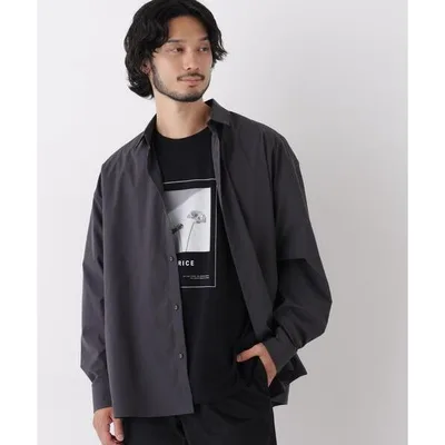 シャツ CAVE(R)ビッグドレープスクウェアシャツ 長袖 メンズ