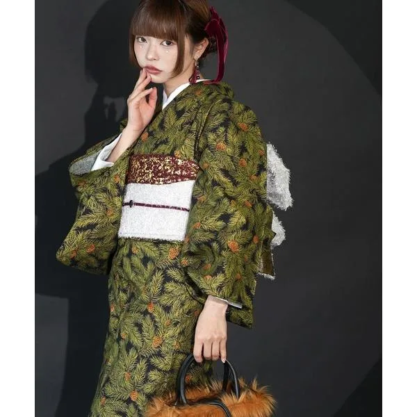 着物 着物 単衣 ニコアンティーク ノエル・フォレスト レディース