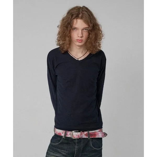 tシャツ ASSORT SLAB CROPPED COMPACT V NECK LONG SLEEVE/アソートスラブクロップドコンパクトVネックロングスリーブ メンズ レディース