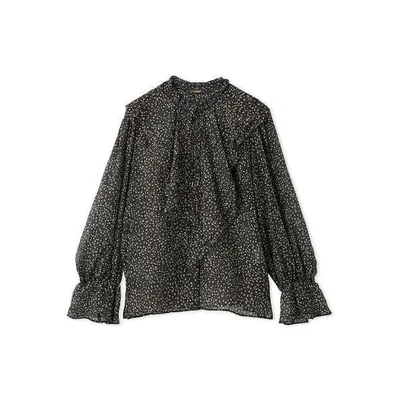 ブラウス シャツ ラッフルリボンブラウス レディース