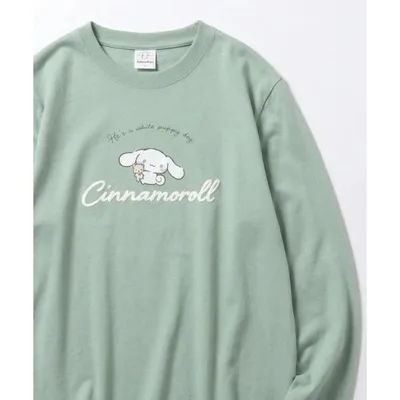 tシャツ 2026AW sanrio/サンリオ キティちゃん シナモンロール キャラクタープリント 長袖Tシャツ ロンT レディース
