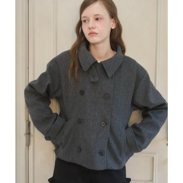 ピーコート pコート ショート丈Pコート/Cropped pea coat レディース