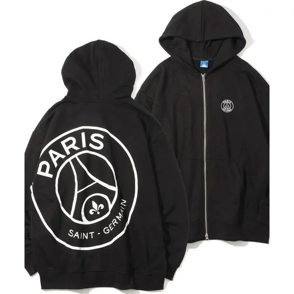 パーカー 「Paris Saint-Germain/パリサンジェルマン」ロゴスウェット ジップアップパーカー メンズ レディース