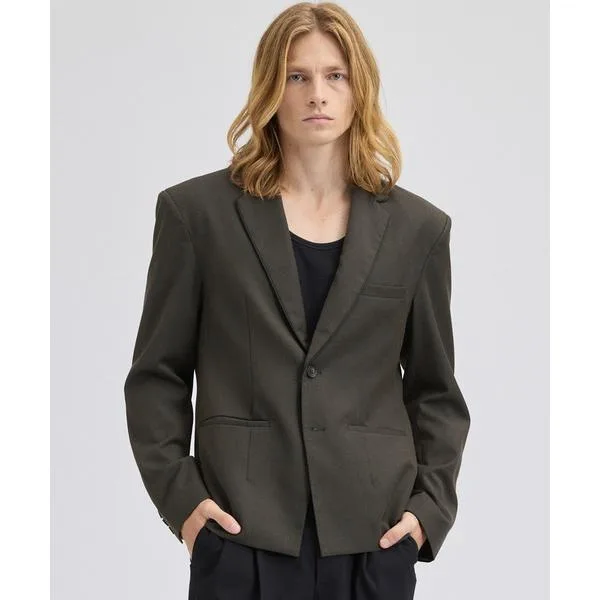 ジャケット テーラードジャケット 「Parts Lab.」Wool Mix Basic Tailored Jacket / ウールパイピングテーラードジャケット メンズ レディース