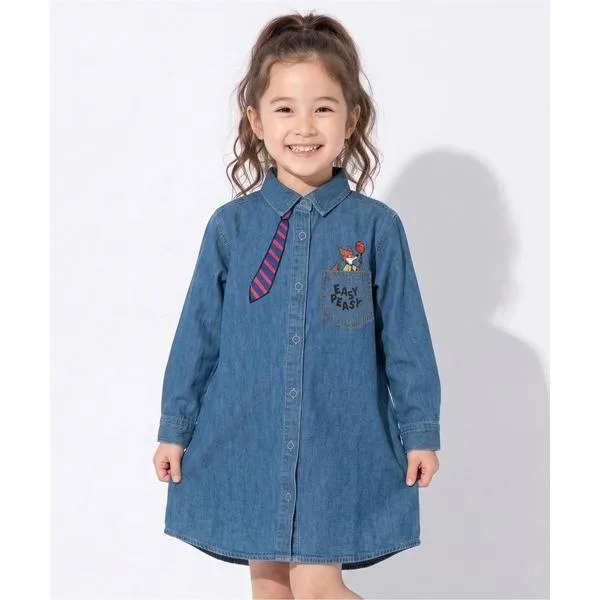 ワンピース 親子お揃い ディズニー ズートピア ネクタイシャツワンピース 1954K キッズ 子供服 女の子